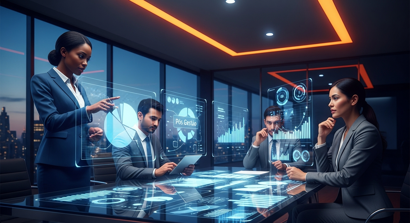 Profissionais em ambiente corporativo